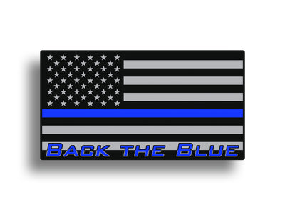 Thin Blue Line Vinyl Decal – Support Law Enforcement, I Got Your 6, Back The Blue – Glossy, USA Made