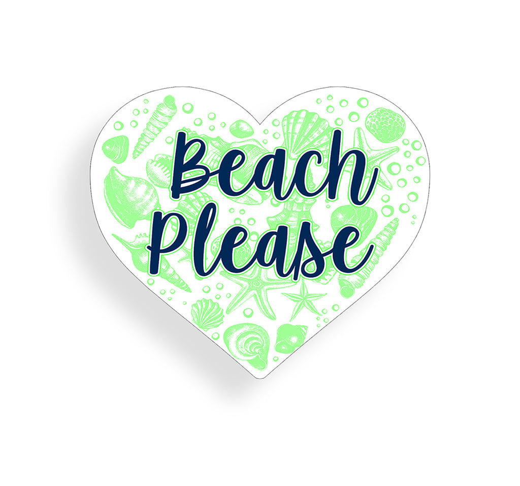 Beach Please - Green and Navy