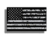 Grunge Black and Gray American Flag Sticker