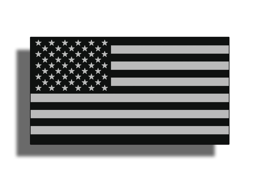 Black and Gray USA Flag Sticker Decal American