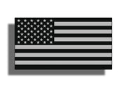 Black and Gray USA Flag Sticker Decal American