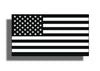 Black and White USA Flag Sticker Decals