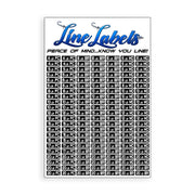 Fishing line label sticker