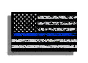 Grunge USA Blue Line Flag Sticker Decal