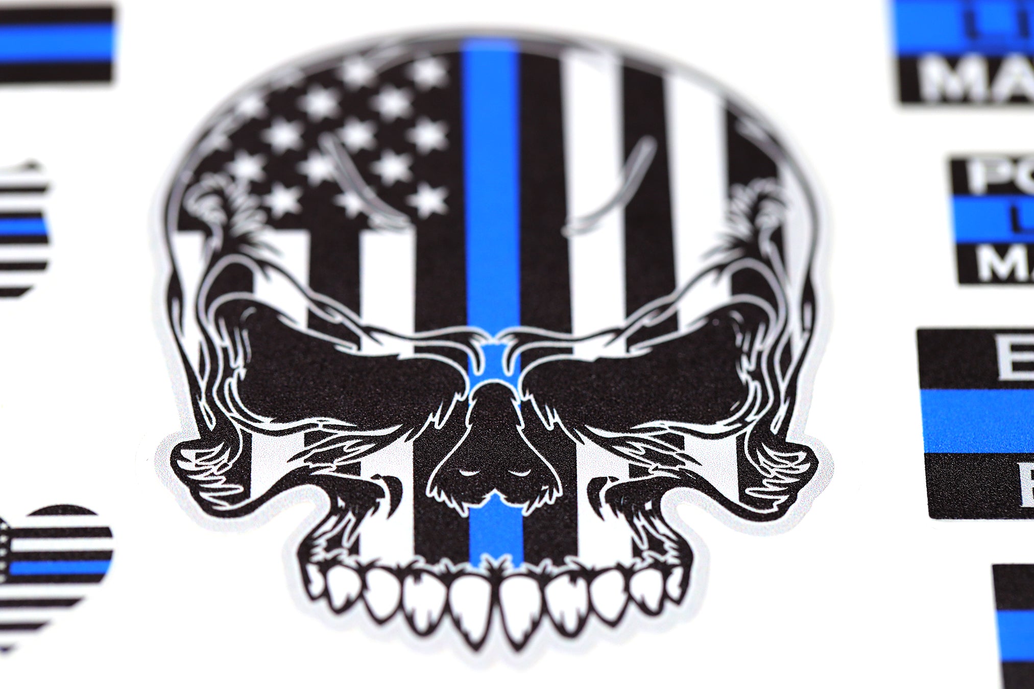 1:10 scale Blue Line Police Sticker Sheet - RC car decal | Real Sticky