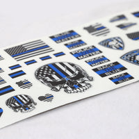 Blue Line Scale Police Sticker Sheet