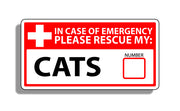 Cat Emergency Pet Rescue Sticker