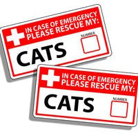 Cat Emergency Pet Rescue Sticker
