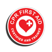 CPR First Aid Sticker Decal Trained Certified