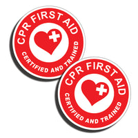 CPR First Aid Trained and Certified Stickers