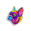 Colorful Frenchie Face Sticker