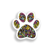 Colorful Dog Paw Print Sticker