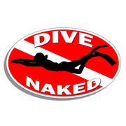 Dive Naked Sticker