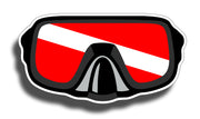 Diver Down Mask Sticker