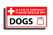 Dog Emergency Pet Rescue Sticker