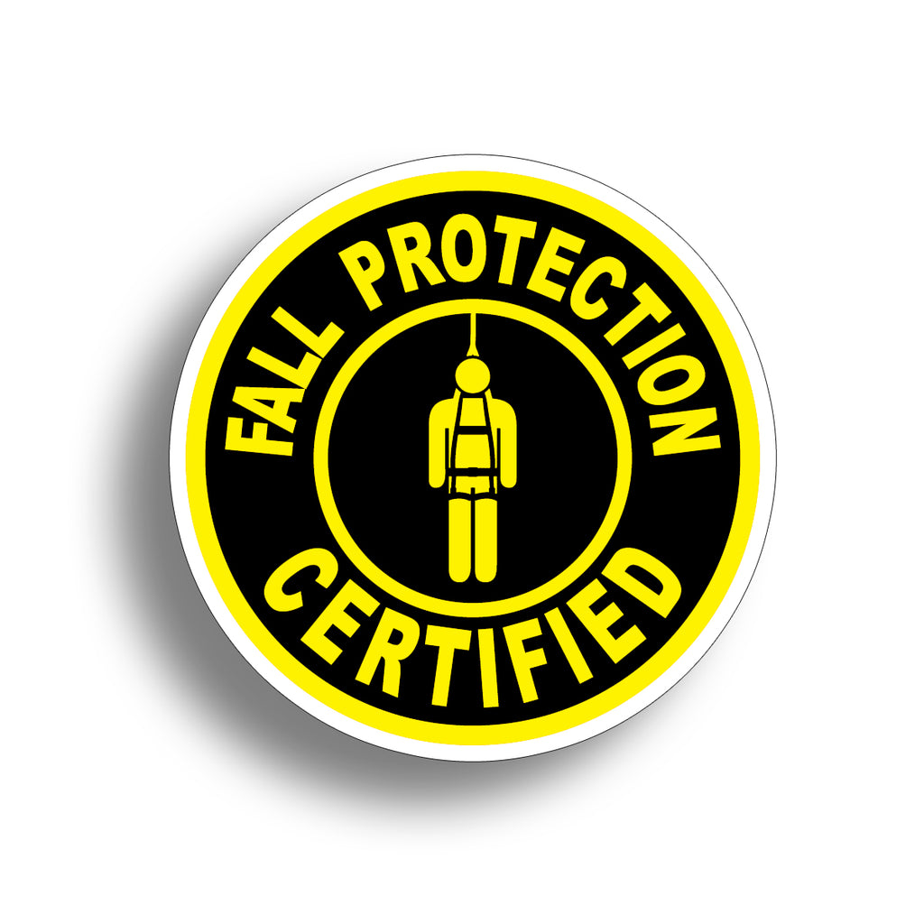 Fall Protection Hard Hat Sticker