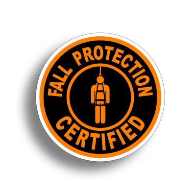 Fall Protection Sticker - Orange