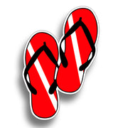 Flip Flop Diver Down Stickers