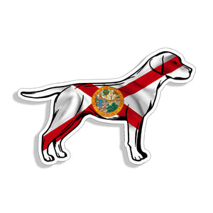 Florida FL State Flag Labrador Dog Sticker