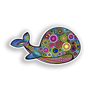 Whale Sticker Flower Design