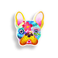 Flower Face Frenchie Sticker