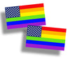Gay Pride American Flag 6 Lines
