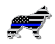 German Shepard Blue Line Sticker