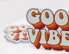 70's Good Vibes Word Sticker