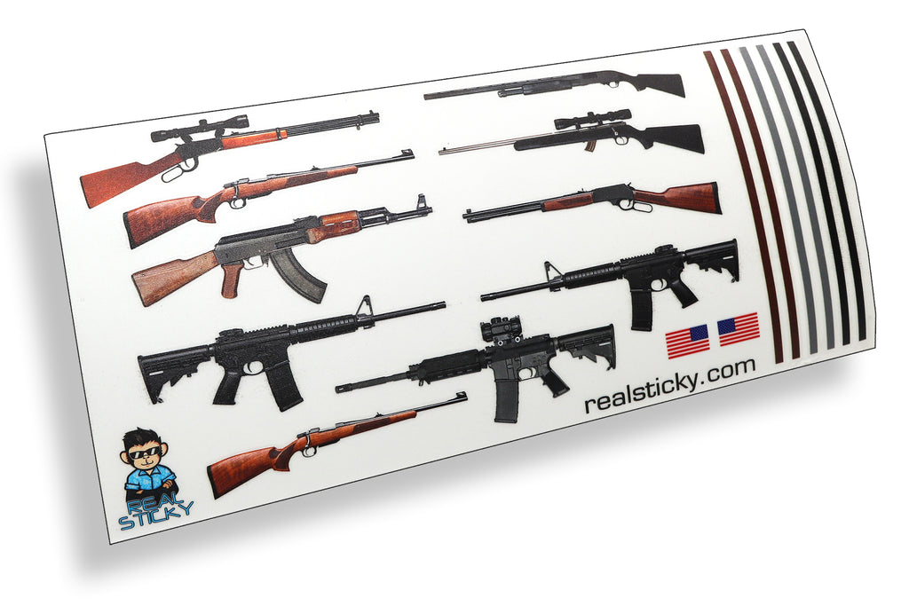 Small Sticker Gun Scale Gun Sticker Pack | Real Sticky