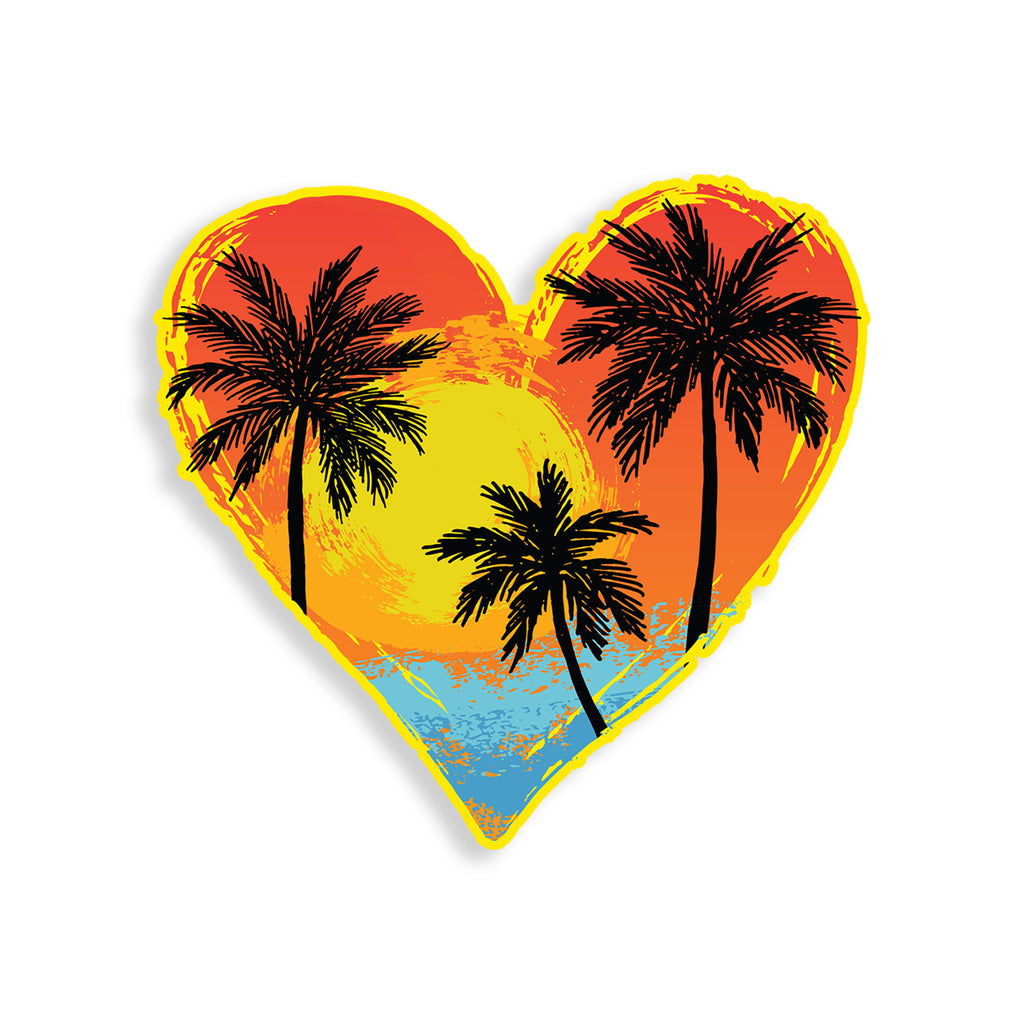 Beach Palm tree Heart