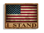 Rustic I stand Sticker