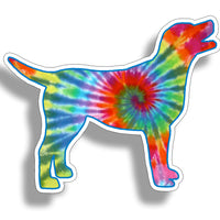 Tie Dye Labrador Dog Sticker
