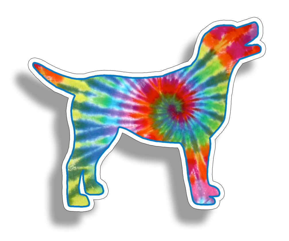 Tie Dye Labrador Dog Sticker