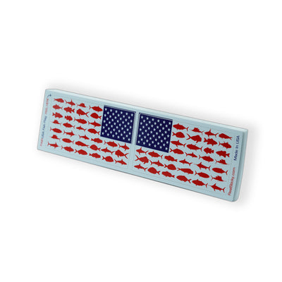 Pair of USA Fish Flag Sticker