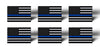 Mini Blue Line Flag Sticker Police 911 decal