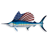 USA American Flag Marlin Sticker