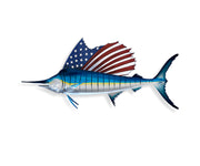 USA American Flag Marlin Sticker