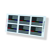 Mini Red Green Blue Line USA Flag Sticker