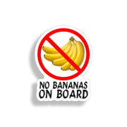 No Bananas On Board Sticker