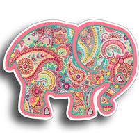 Paisley Elephant Sticker