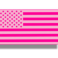 Pink USA Flag Sticker