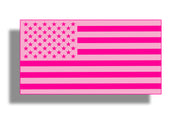 Pink USA Flag Sticker