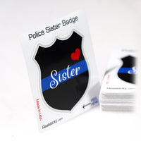 Proud Police Officer Sister Badge Sticker