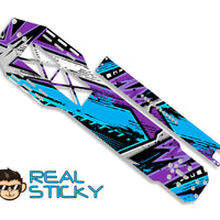 Purple and Blue Ripper chassis sticker