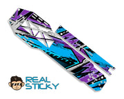 Purple and Blue Ripper chassis sticker