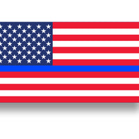 Blue Line USA Flag Sticker