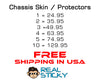 Chassis Sticker Price sheet