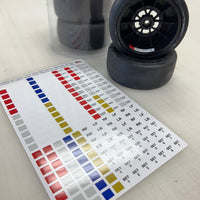 NPRC drag racing tire sticker system