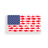 Pair of USA Fish Flag Sticker