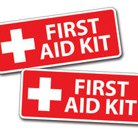 Reflective First Aid Kit Sticker - RED
